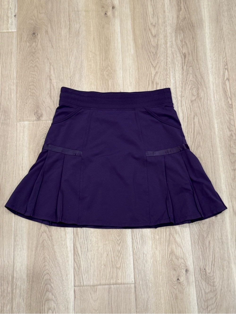 Athleta Mini Skirt Women’s Small Tall Purple Pleated Athletic Skirt